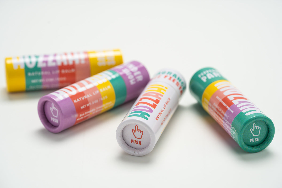 HUZZAH!-Natural Lip Balms (Made by the maker of Tiny Hands Pottery)