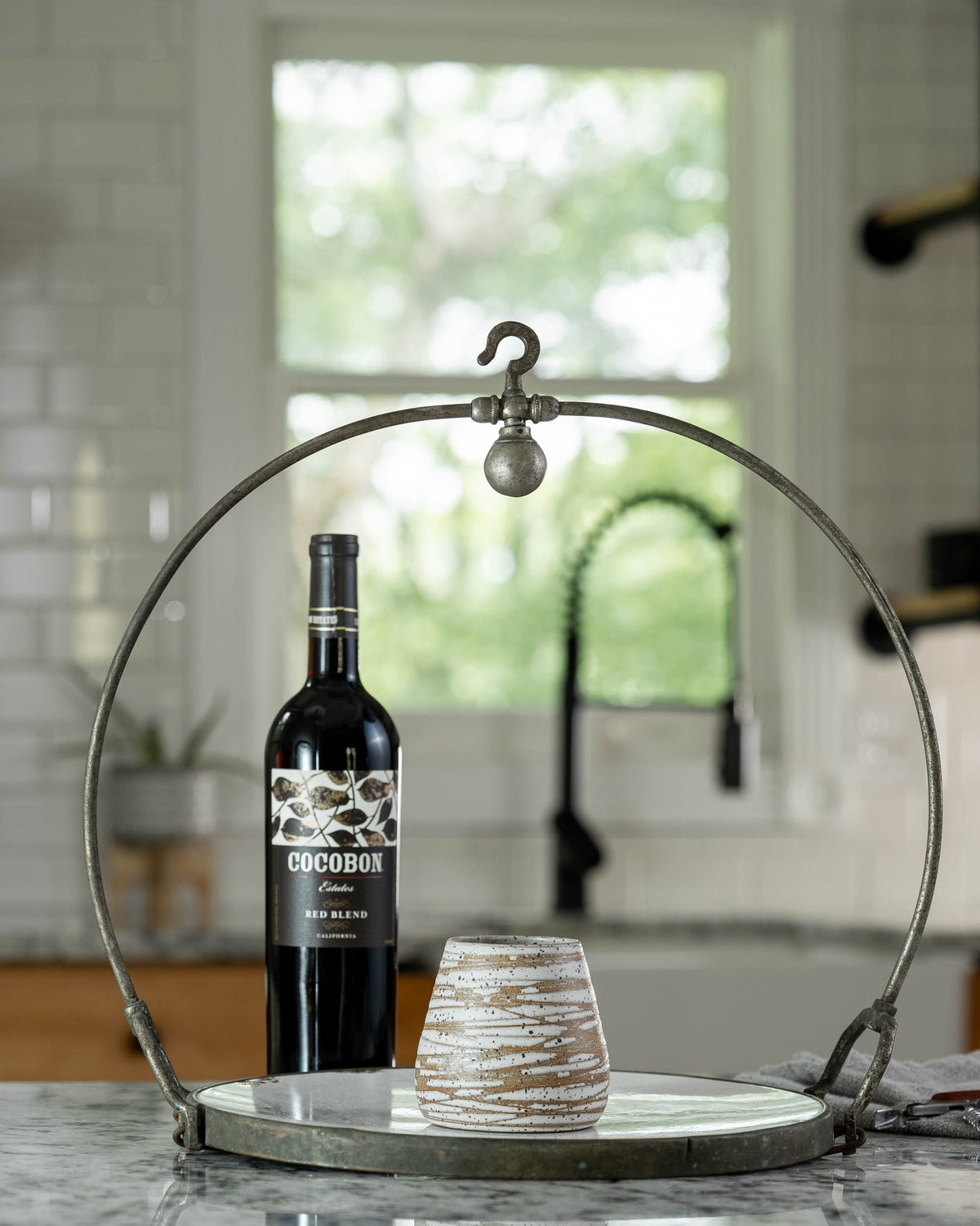 Birch Tree Wine Tumblers with Exposed Clay